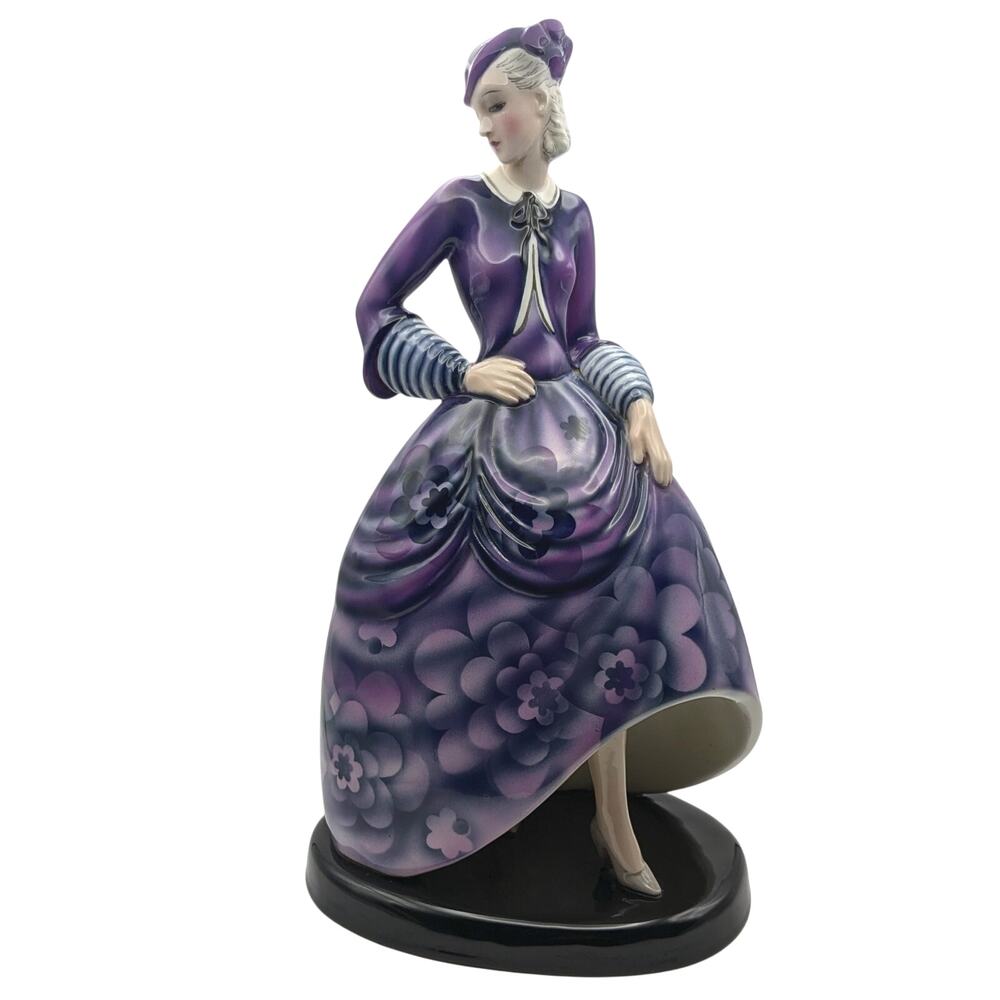 VTG 30s Goldscheider by Clair Weiss Sculpture Countess in Crinoline Purple *READ